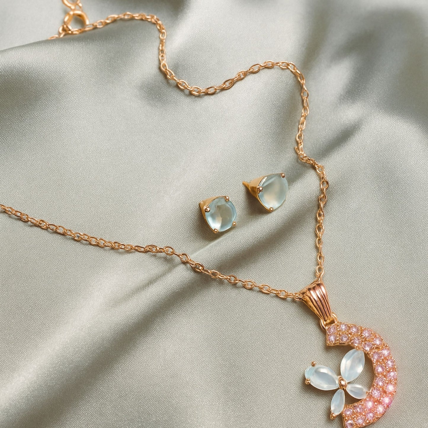 Butterfly & Crescent Moon Jewelry Set
