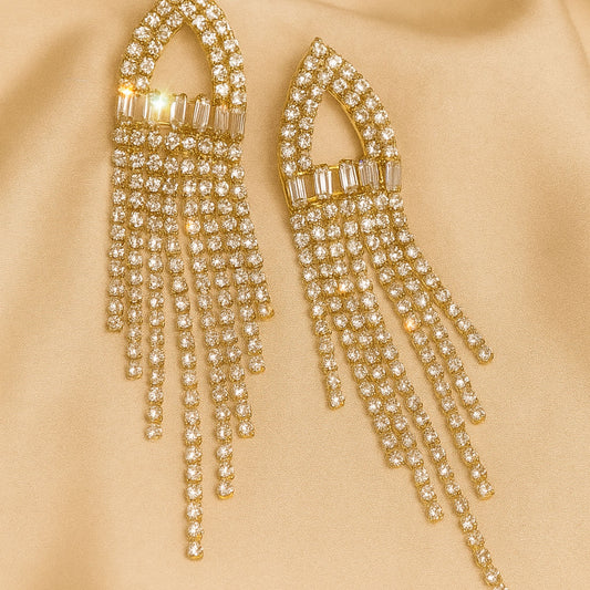 Crystal Waterfall Chandelier Earrings