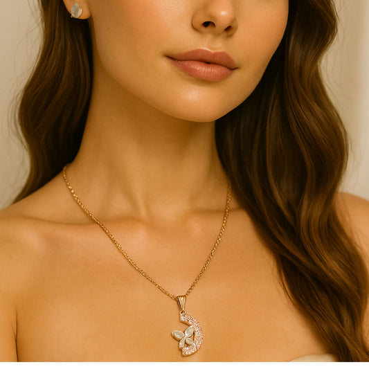 Butterfly & Crescent Moon Jewelry Set