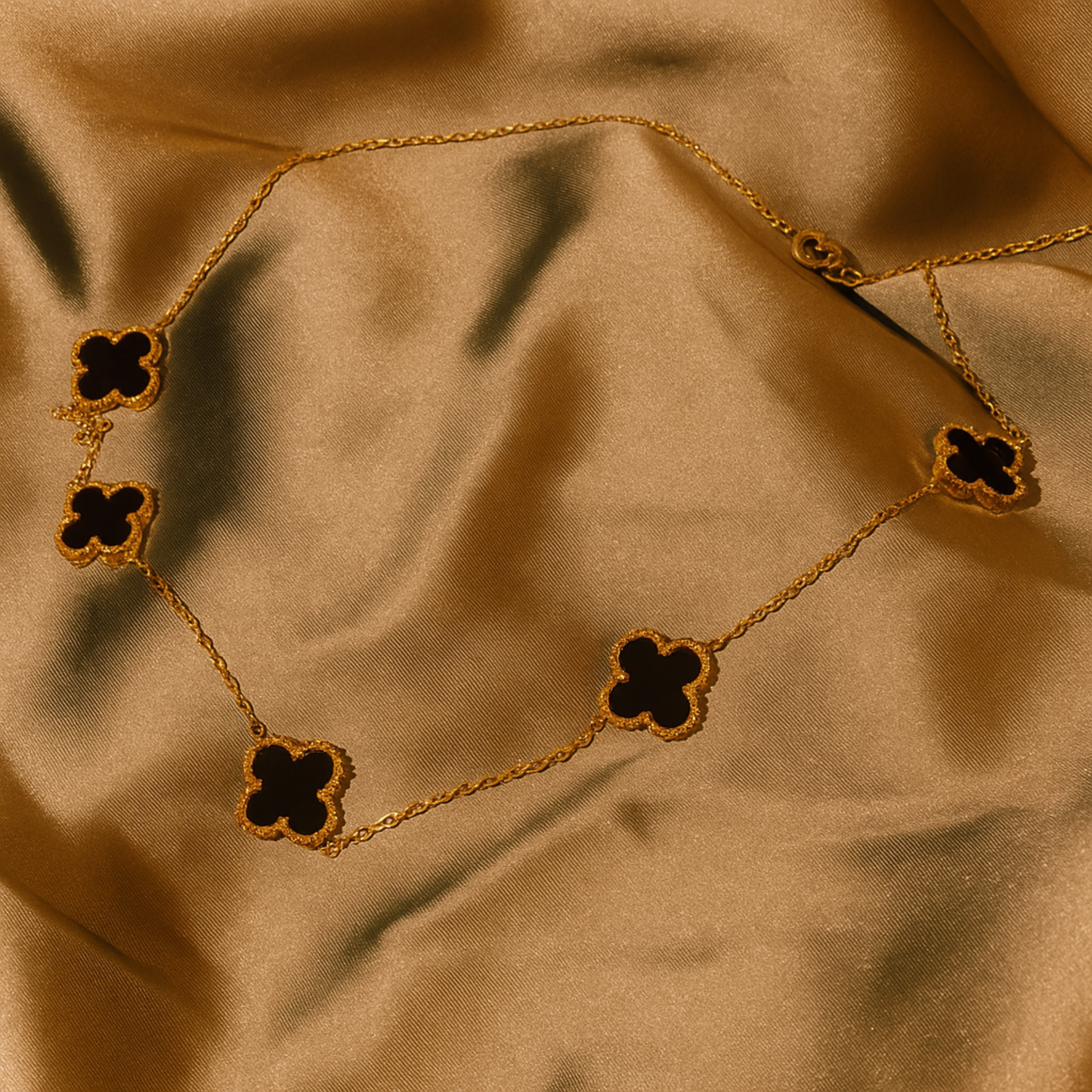 Black Clover Necklace | Gold Plated
